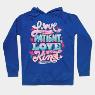 Love Patient Kind 1 Corinthians 13:4 Loving Marriage Bible Hoodie